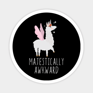 Majestically Awkward Llama Unicorn Magnet